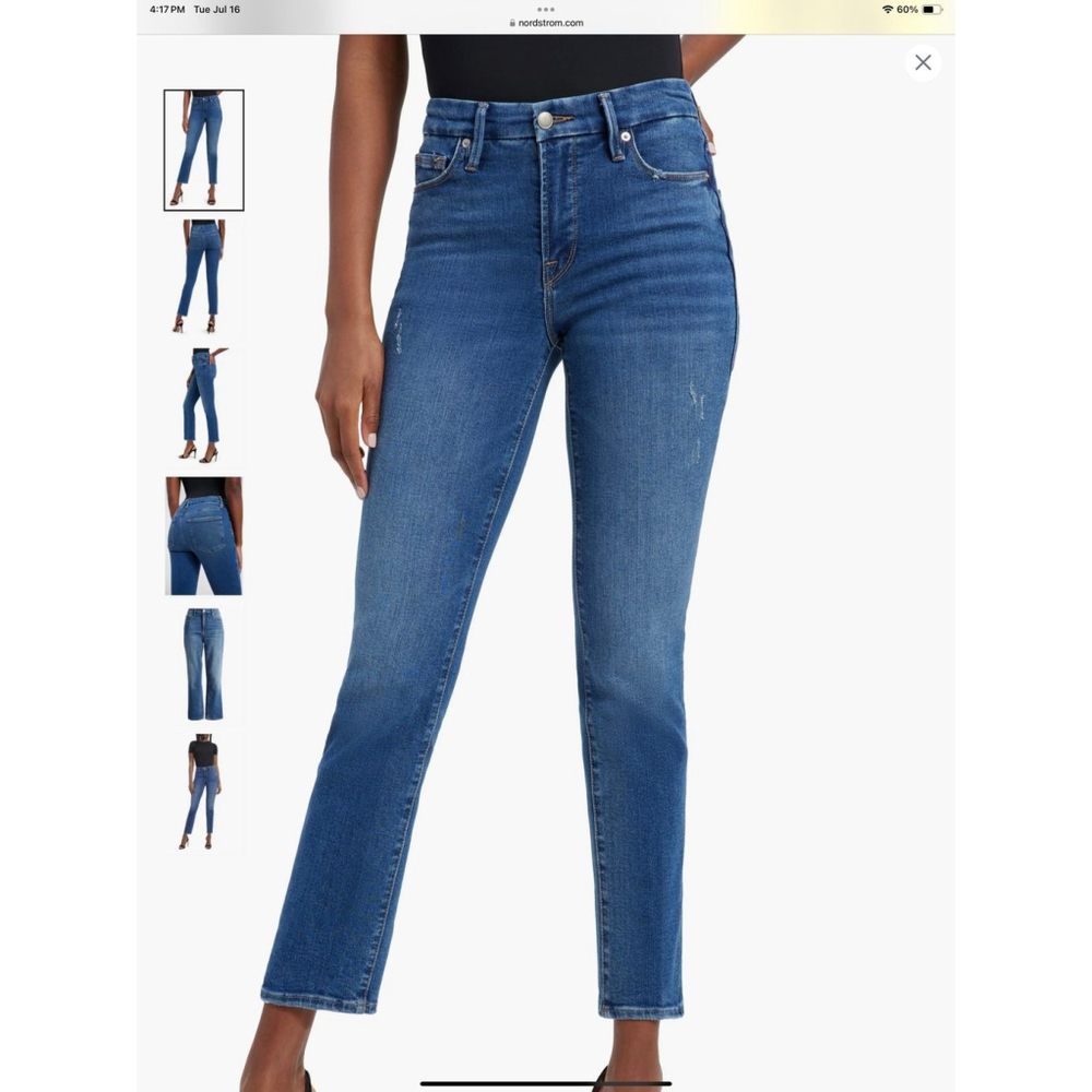 New Good American Good Legs Straight Jeans